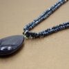 SPARKLING BLUE GOLDSTONE PENDANT AND GLASS BEAD NECKLACE - Image 6