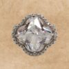 LARGE CLEAR CLOVER SHAPE CUBIC ZIRCONIA STONE RING - SIZE 7 - Image 8
