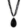 SPARKLING BLUE GOLDSTONE PENDANT AND GLASS BEAD NECKLACE - Image 14