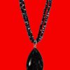 SPARKLING BLUE GOLDSTONE PENDANT AND GLASS BEAD NECKLACE - Image 12
