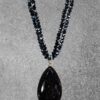 SPARKLING BLUE GOLDSTONE PENDANT AND GLASS BEAD NECKLACE - Image 10