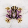 MULTI COLOR CRYSTAL FROG PIN - Image 4