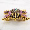 MULTI COLOR CRYSTAL FROG PIN - Image 2