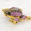 MULTI COLOR CRYSTAL FROG PIN - Image 3