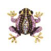 MULTI COLOR CRYSTAL FROG PIN