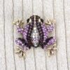 MULTI COLOR CRYSTAL FROG PIN - Image 5