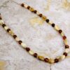 BROWN AND BEIGE BEAD NECKLACE - Image 3