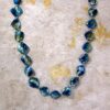 BLUE SHELL BEAD NECKLACE WITH SILVER ACCENTS - Image 5