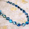 BLUE SHELL BEAD NECKLACE WITH SILVER ACCENTS - Image 7