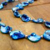 BLUE SHELL BEAD NECKLACE WITH SILVER ACCENTS - Image 8