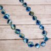 BLUE SHELL BEAD NECKLACE WITH SILVER ACCENTS - Image 9