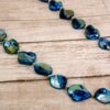 BLUE SHELL BEAD NECKLACE WITH SILVER ACCENTS - Image 10