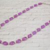 LIGHT PURPLE GLASS BEAD NECKLACE WITH WHITE PEARLS - Image 10