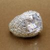 SPARKLING CLEAR CUBIC ZIRCONIA STONE BAND RING SIZE 7.5 - Image 5