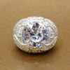 SPARKLING CLEAR CUBIC ZIRCONIA STONE BAND RING SIZE 7.5 - Image 4