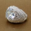 SPARKLING CLEAR CUBIC ZIRCONIA STONE BAND RING SIZE 7.5 - Image 6
