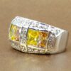 YELLOW CUBIC ZIRCONIA STONE BAND RING - Image 5