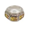 YELLOW CUBIC ZIRCONIA STONE BAND RING - Image 8