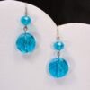 LIGHT BLUE GLASS BEAD EARRINGS - Image 2