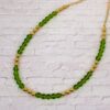 GREEN GLASS AND GOLD BEAD NECKLACE - Image 7