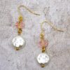 WHITE AND PINK BEAD EARRINGS - Image 5