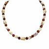 BROWN AND BEIGE BEAD NECKLACE