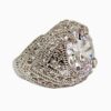 SPARKLING CLEAR CUBIC ZIRCONIA STONE BAND RING SIZE 7.5 - Image 2