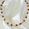 BROWN AND BEIGE BEAD NECKLACE - Image 6