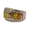 YELLOW CUBIC ZIRCONIA STONE BAND RING - Image 3