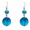LIGHT BLUE GLASS BEAD EARRINGS