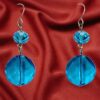 LIGHT BLUE GLASS BEAD EARRINGS - Image 8