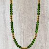 GREEN GLASS AND GOLD BEAD NECKLACE - Image 10