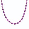 LIGHT PURPLE GLASS BEAD NECKLACE WITH WHITE PEARLS