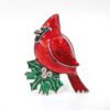 RED CARDINAL PIN BROOCH