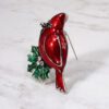 RED CARDINAL PIN BROOCH - Image 4