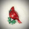 RED CARDINAL PIN BROOCH - Image 5