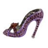PURPLE CRYSTAL HIGH HEEL SHOE PIN BROOCH