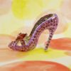 PURPLE CRYSTAL HIGH HEEL SHOE PIN BROOCH - Image 8