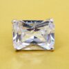 LARGE CLEAR RECTANGLE CUBIC ZIRCONIA STONE RING - SIZE 7 - Image 5
