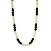 BLACK AND WHITE GLASS BEAD NECKLACE