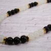 BLACK AND WHITE GLASS BEAD NECKLACE - Image 4