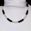 BLACK AND WHITE GLASS BEAD NECKLACE - Image 8