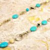 LONG TURQUOISE AND WHITE STONE NECKLACE - Image 5
