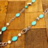 LONG TURQUOISE AND WHITE STONE NECKLACE - Image 6