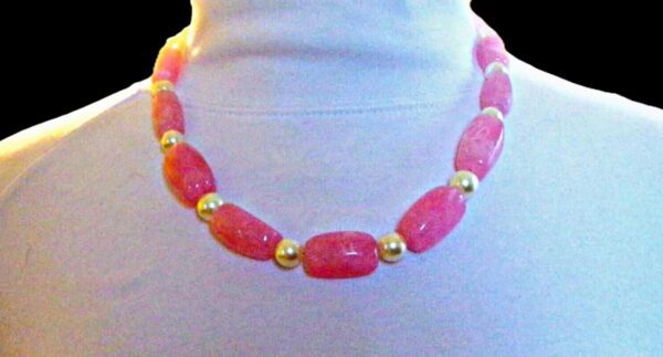 PINK AND PEARL BEAD NECKLACE - Image 5