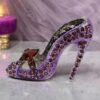PURPLE CRYSTAL HIGH HEEL SHOE PIN BROOCH - Image 5