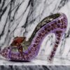 PURPLE CRYSTAL HIGH HEEL SHOE PIN BROOCH - Image 9