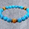 TURQUOISE STONE AND WOOD BEAD BRACELET - Image 7