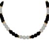 BLACK AND WHITE GLASS BEAD NECKLACE - Image 3