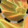 BLACK AND WHITE GLASS BEAD NECKLACE - Image 9